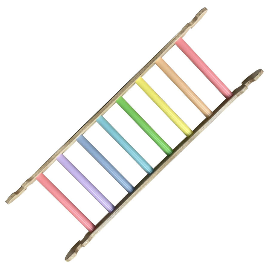 Pikler junior ladder in pastel rainbow finish