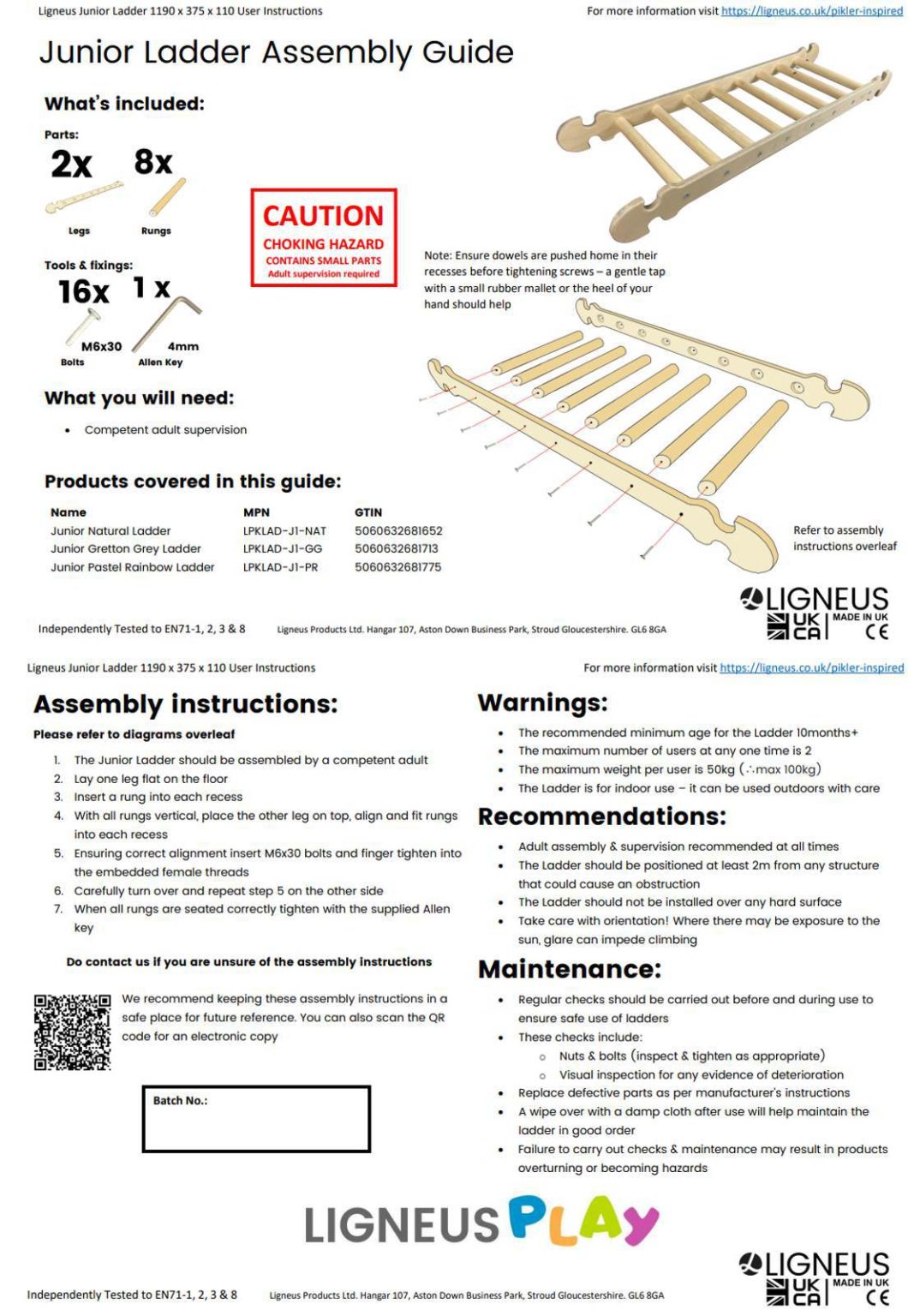 Pikler junior ladder assembly instructions