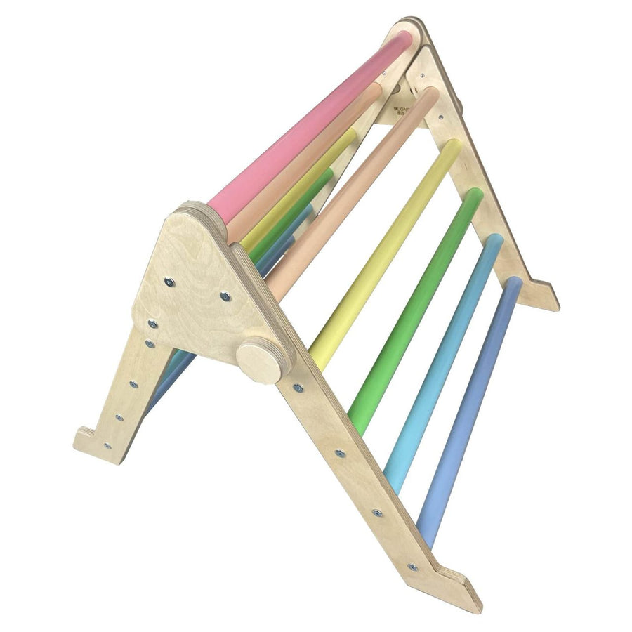 Pikler Triangle junior size in pastel rainbow colours