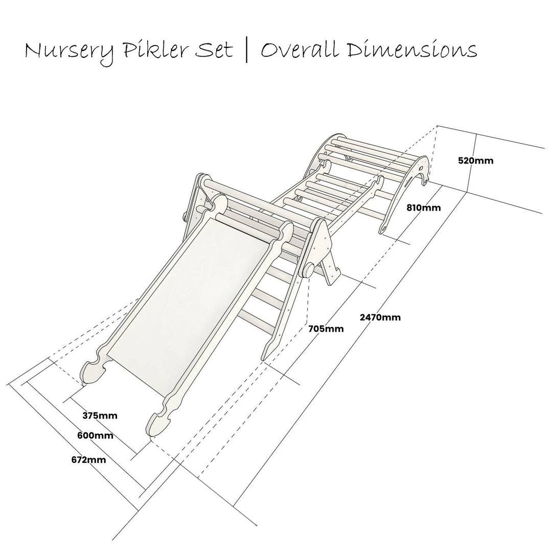 Pikler nursery climbing set schematic