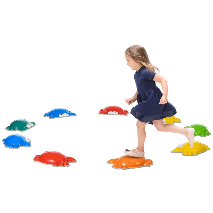 9 Kids Crab Stepping River Stones